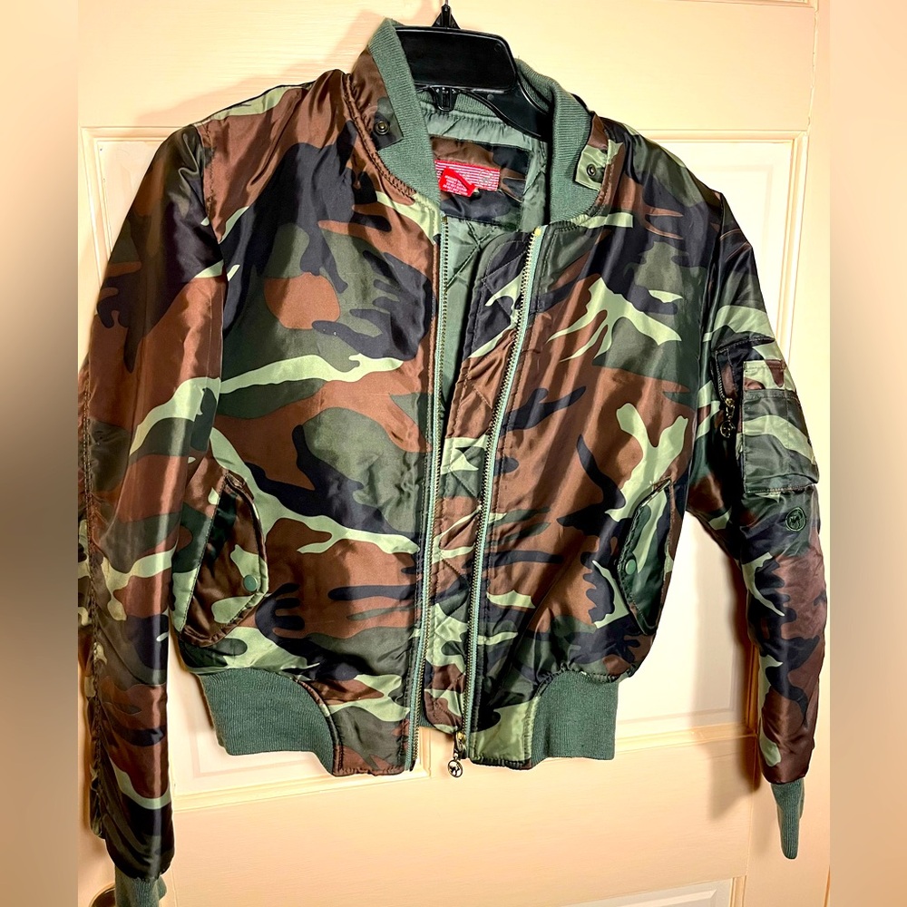 Shiny Camouflage Jacket by Clench Kiss
